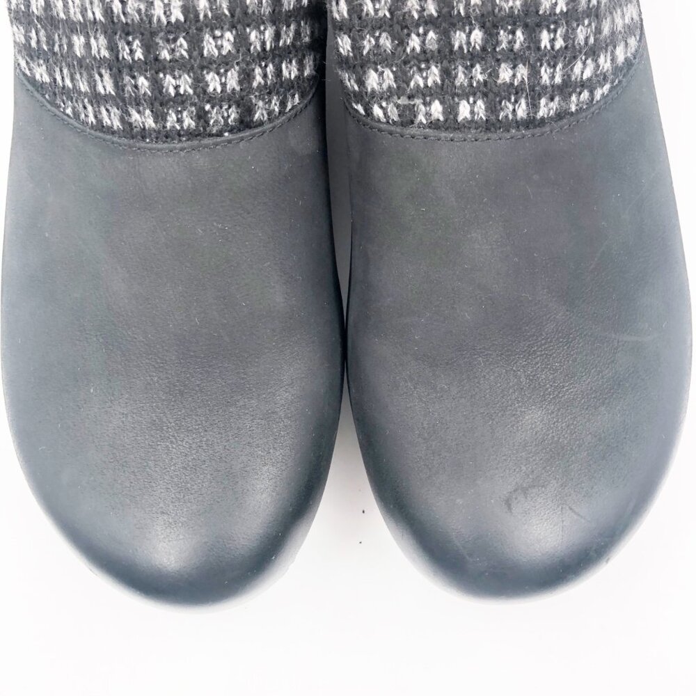 DANSKO Shoes Womens 11 Bev Slip On Black Leather Mules Casual Minimalist Neutral - Picture 7 of 10